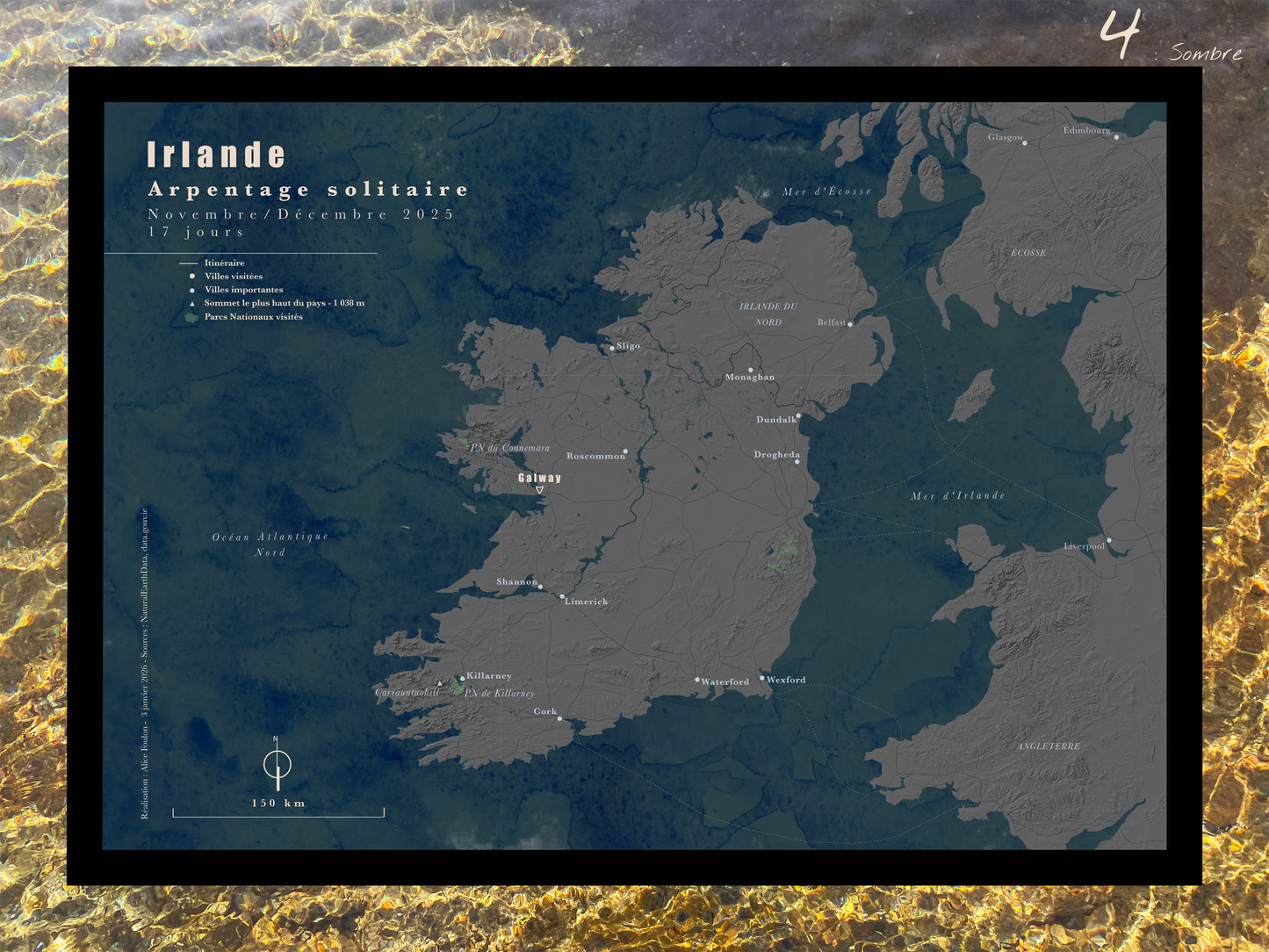 Carte de voyage personnalisée sur mesure sur graphisme et sur photographie