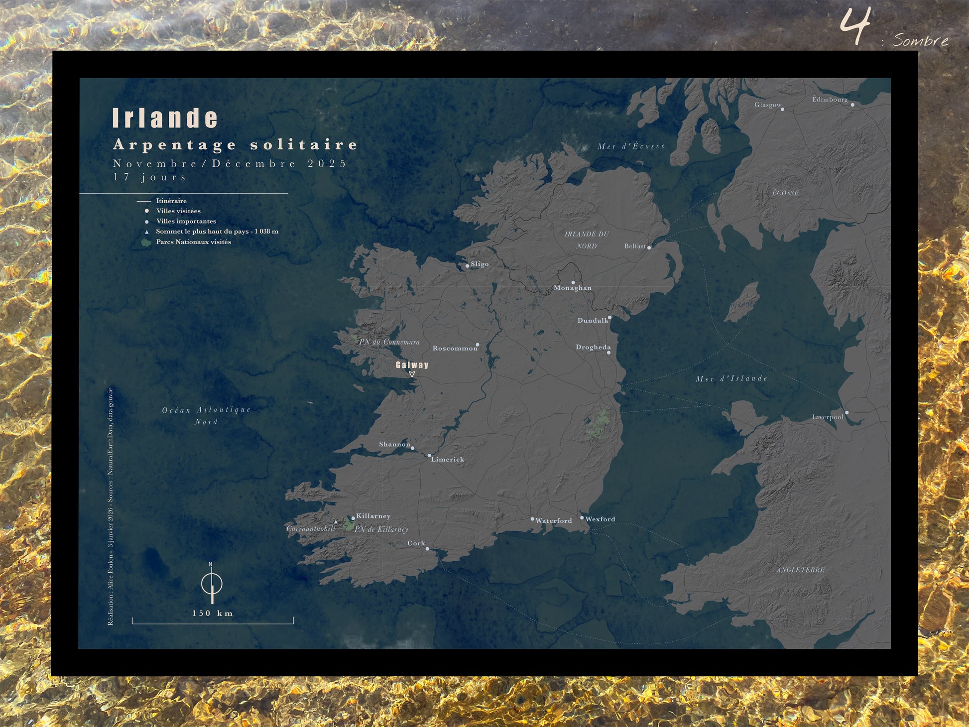 Carte de voyage personnalisée sur mesure sur graphisme et sur photographie