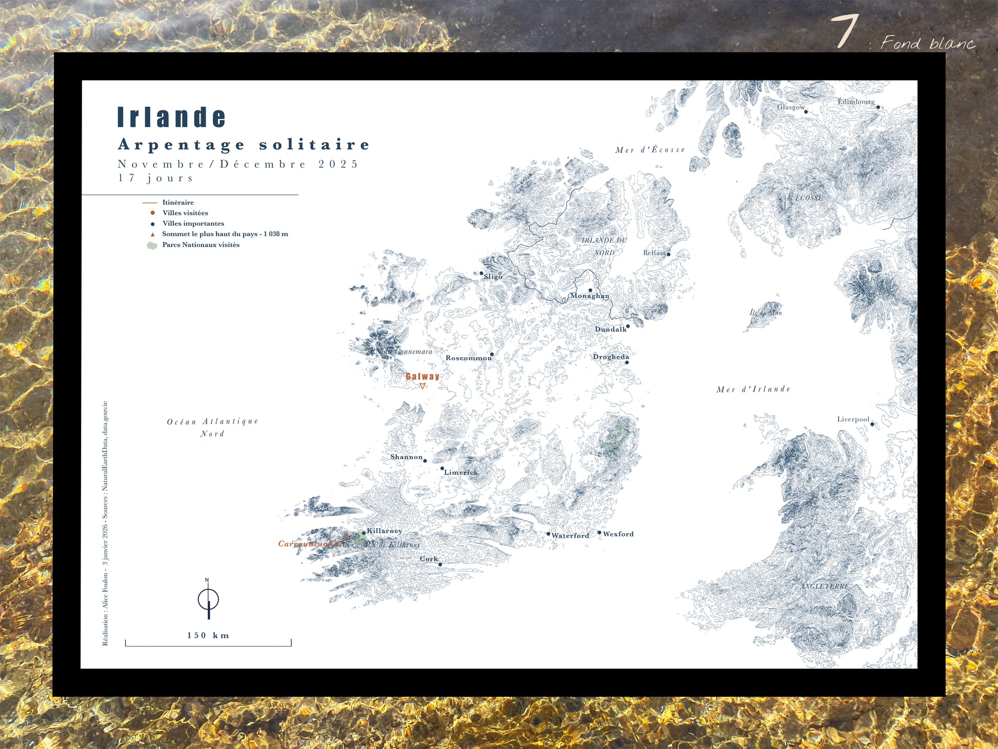 Carte de voyage personnalisée sur mesure sur graphisme et sur photographie