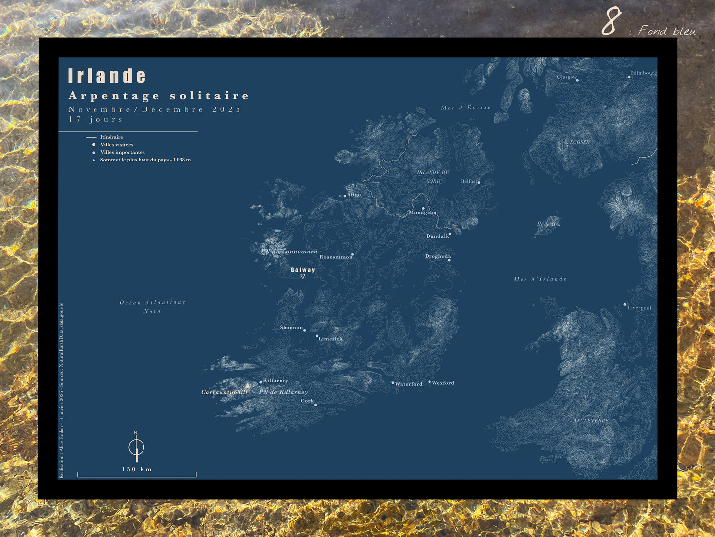 Carte de voyage personnalisée sur mesure sur graphisme et sur photographie