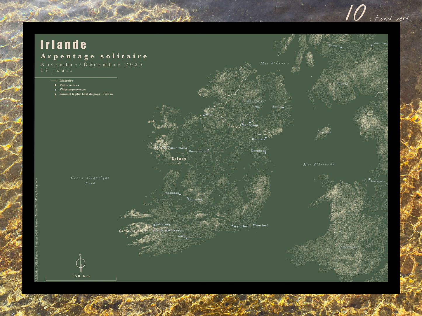 Carte de voyage personnalisée sur mesure sur graphisme et sur photographie