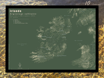 Carte de voyage personnalisée sur mesure sur graphisme et sur photographie