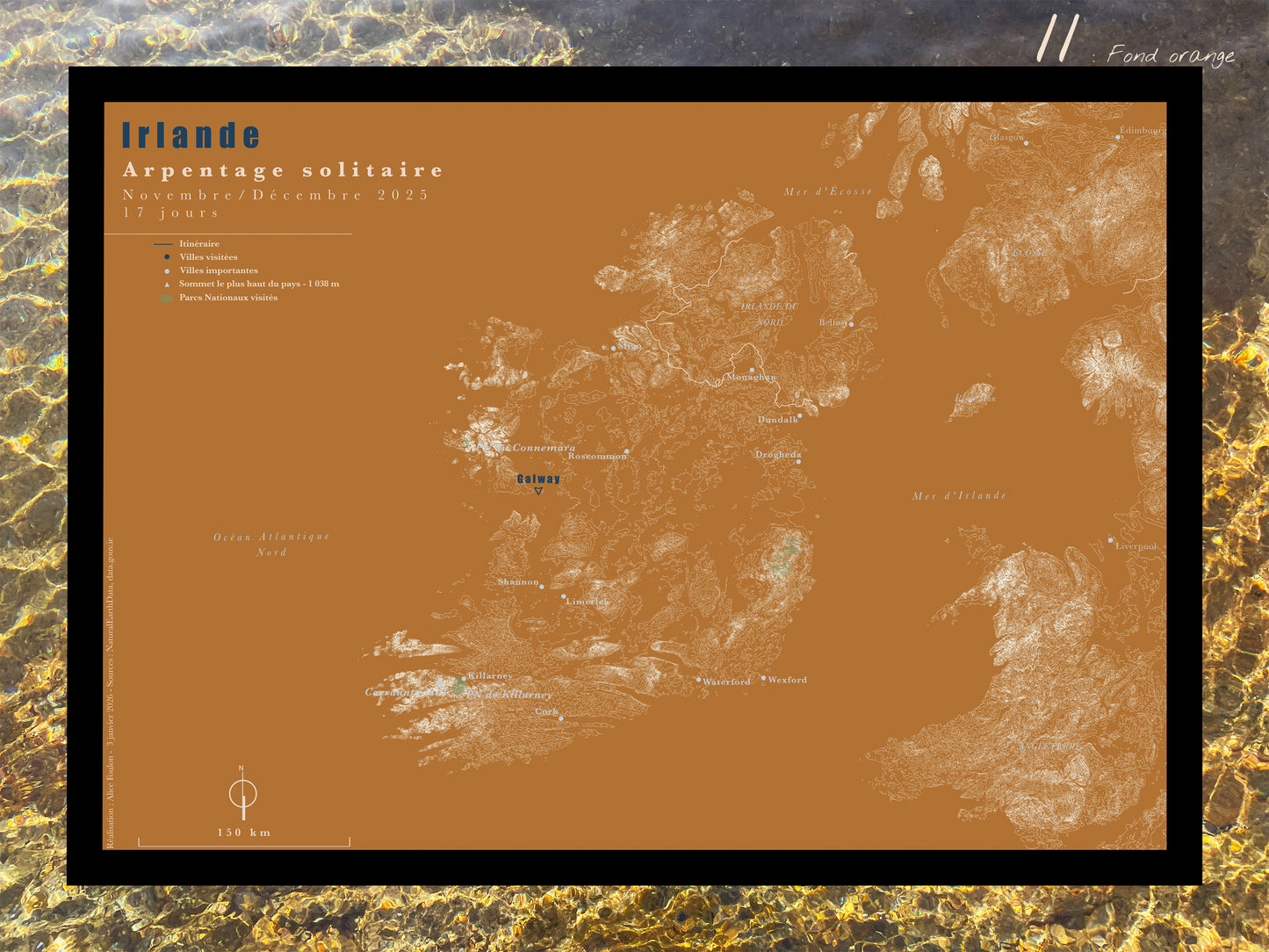 Carte de voyage personnalisée sur mesure sur graphisme et sur photographie