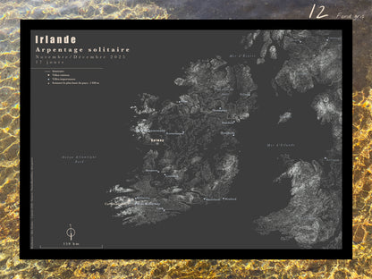 Carte de voyage personnalisée sur mesure sur graphisme et sur photographie