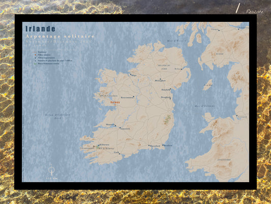 Carte de voyage personnalisée sur mesure sur graphisme et sur photographie