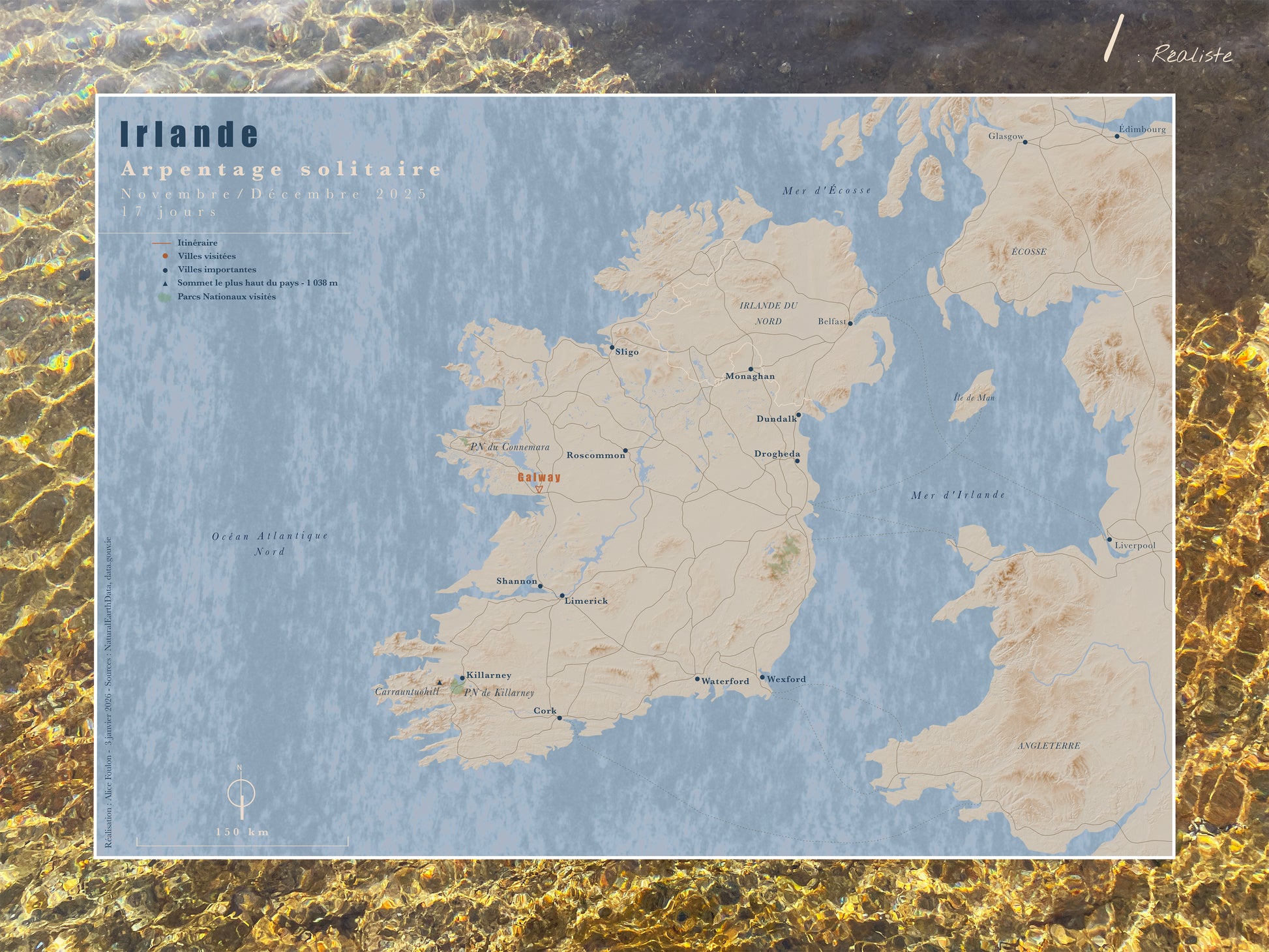 Carte de voyage personnalisée sur mesure sur graphisme et sur photographie
