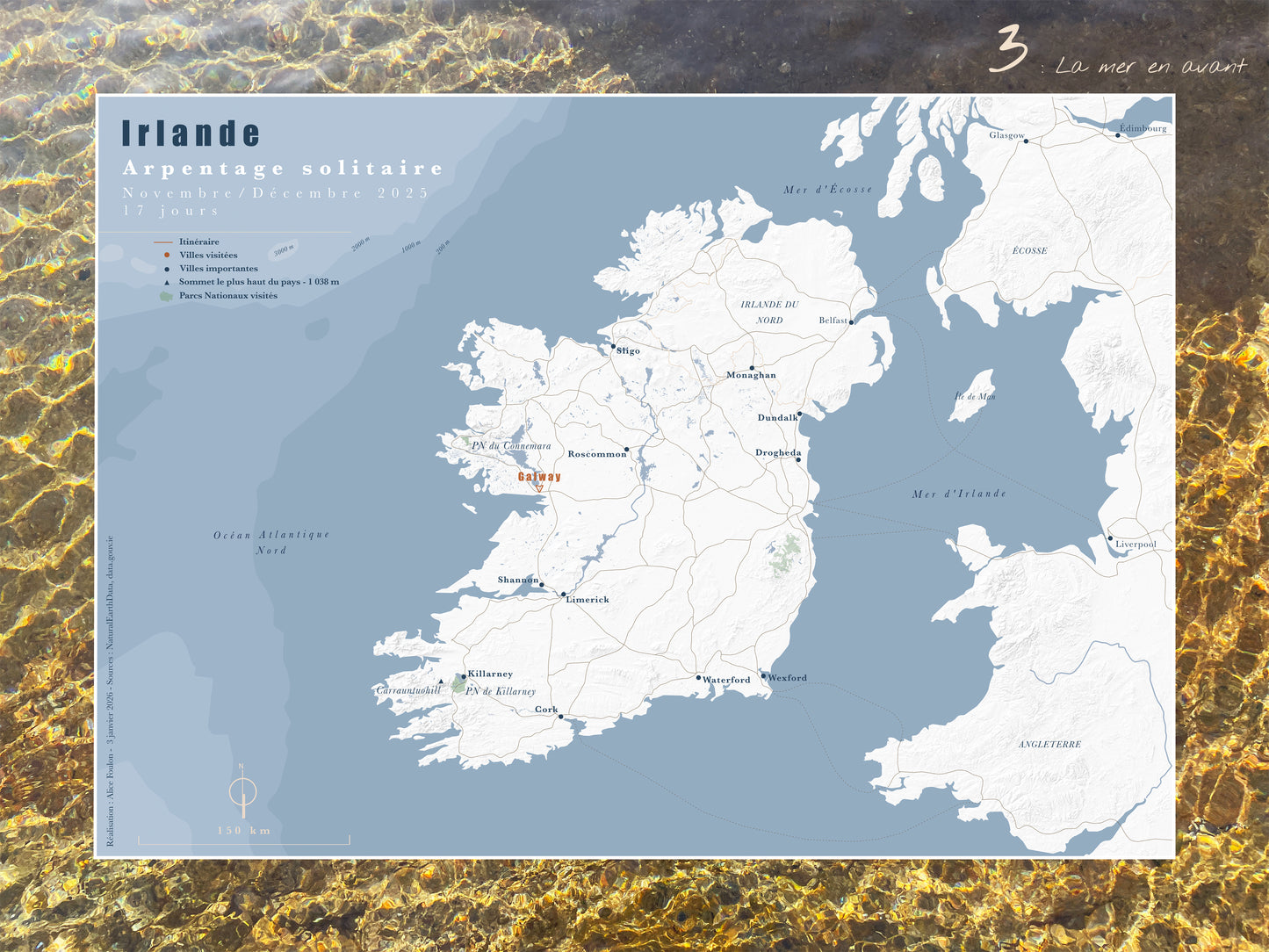 Carte de voyage personnalisée sur mesure sur graphisme et sur photographie