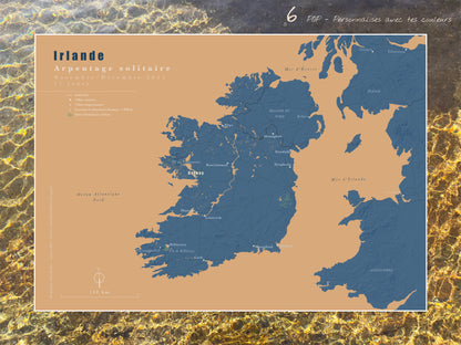 Carte de voyage personnalisée sur mesure sur graphisme et sur photographie