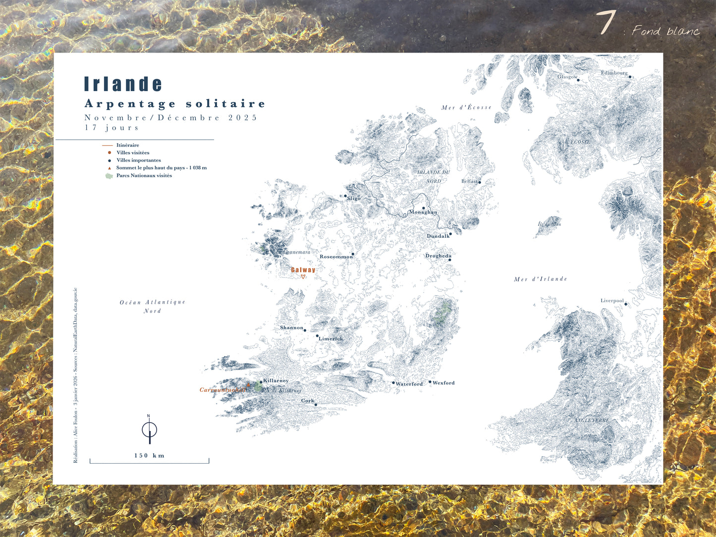 Carte de voyage personnalisée sur mesure sur graphisme et sur photographie