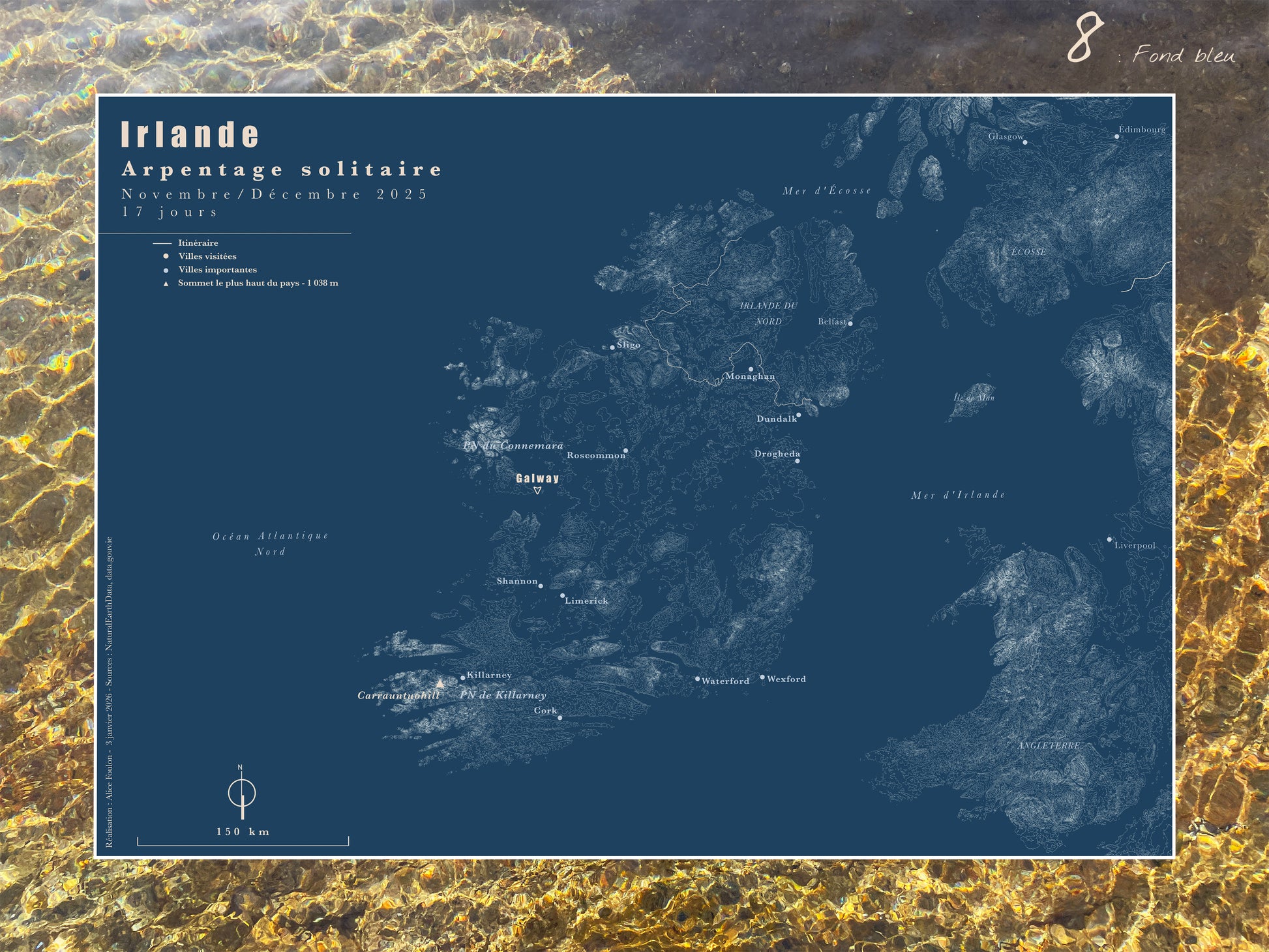 Carte de voyage personnalisée sur mesure sur graphisme et sur photographie