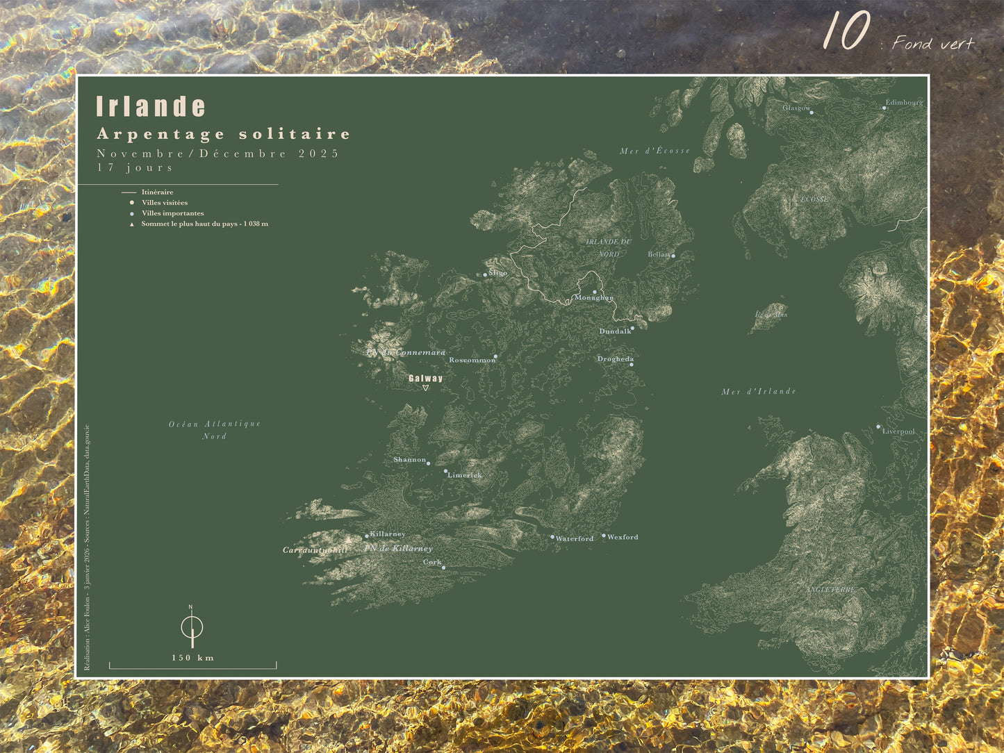 Carte de voyage personnalisée sur mesure sur graphisme et sur photographie