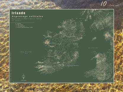 Carte de voyage personnalisée sur mesure sur graphisme et sur photographie