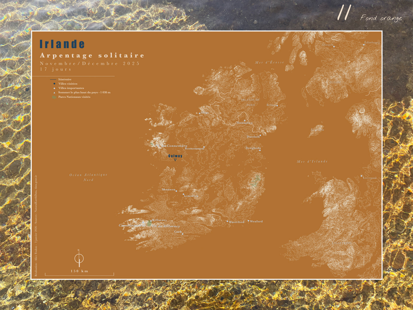 Carte de voyage personnalisée sur mesure sur graphisme et sur photographie