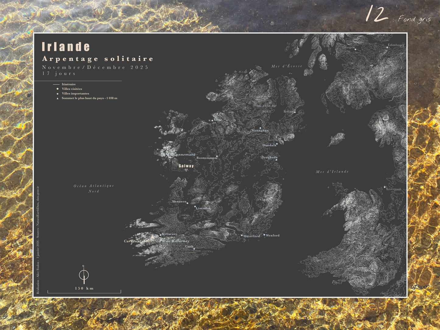 Carte de voyage personnalisée sur mesure sur graphisme et sur photographie