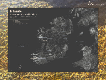 Carte de voyage personnalisée sur mesure sur graphisme et sur photographie