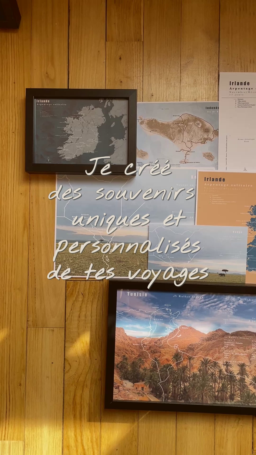Charger la vidéo : Carte de voyage personnalisée sur mesure sur graphisme et sur photographie